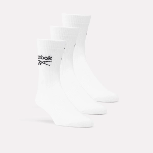 3-Pack Classic Core Crew Socks White