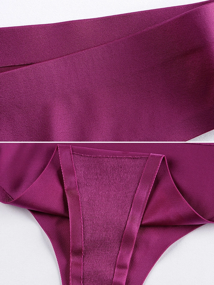 4-Pack Invisible Ice Silk Sexy G-Strings Panties