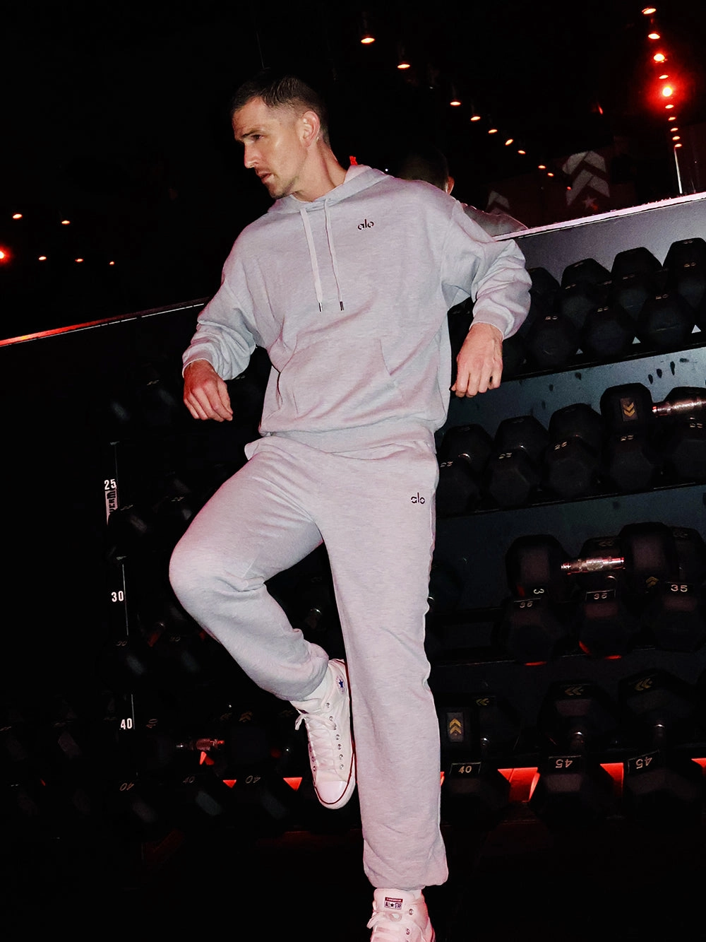 ALO HEATHER GREY ACCOLADE SWEATPANT