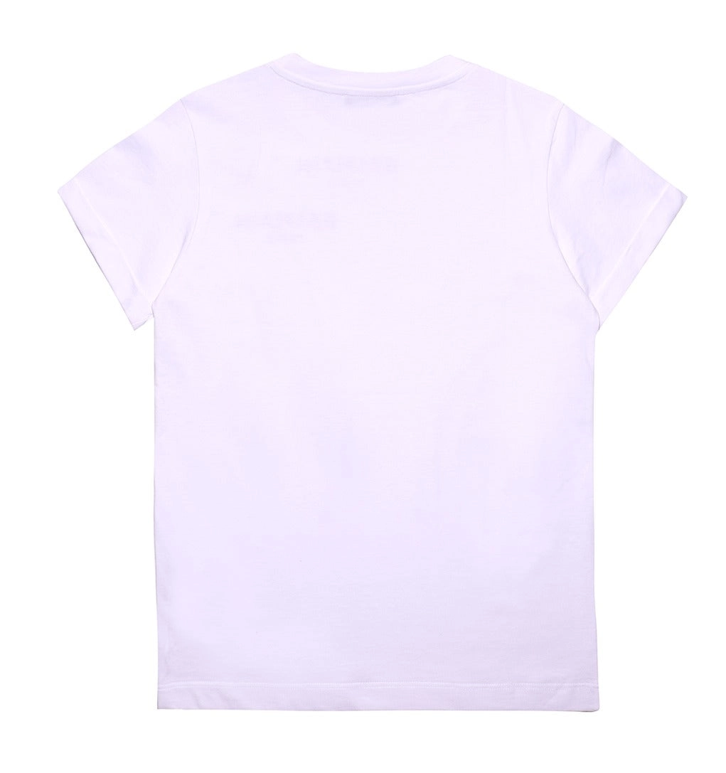 Balmain Kids Logo Embroidered Crewneck T-Shirt