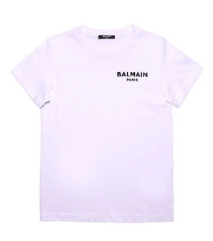 Balmain Kids Logo Embroidered Crewneck T-Shirt