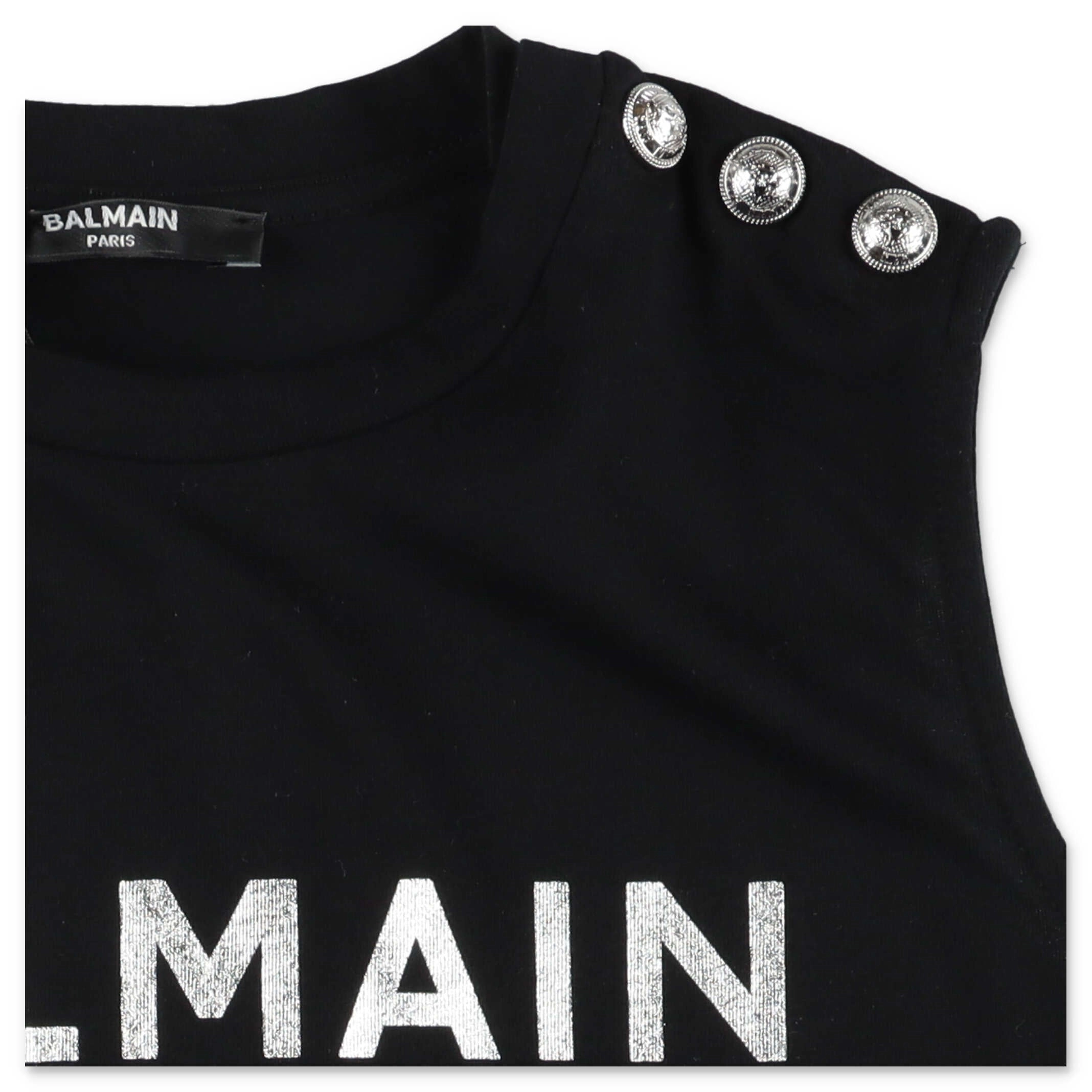 Balmain Kids Logo Printed Tank Top