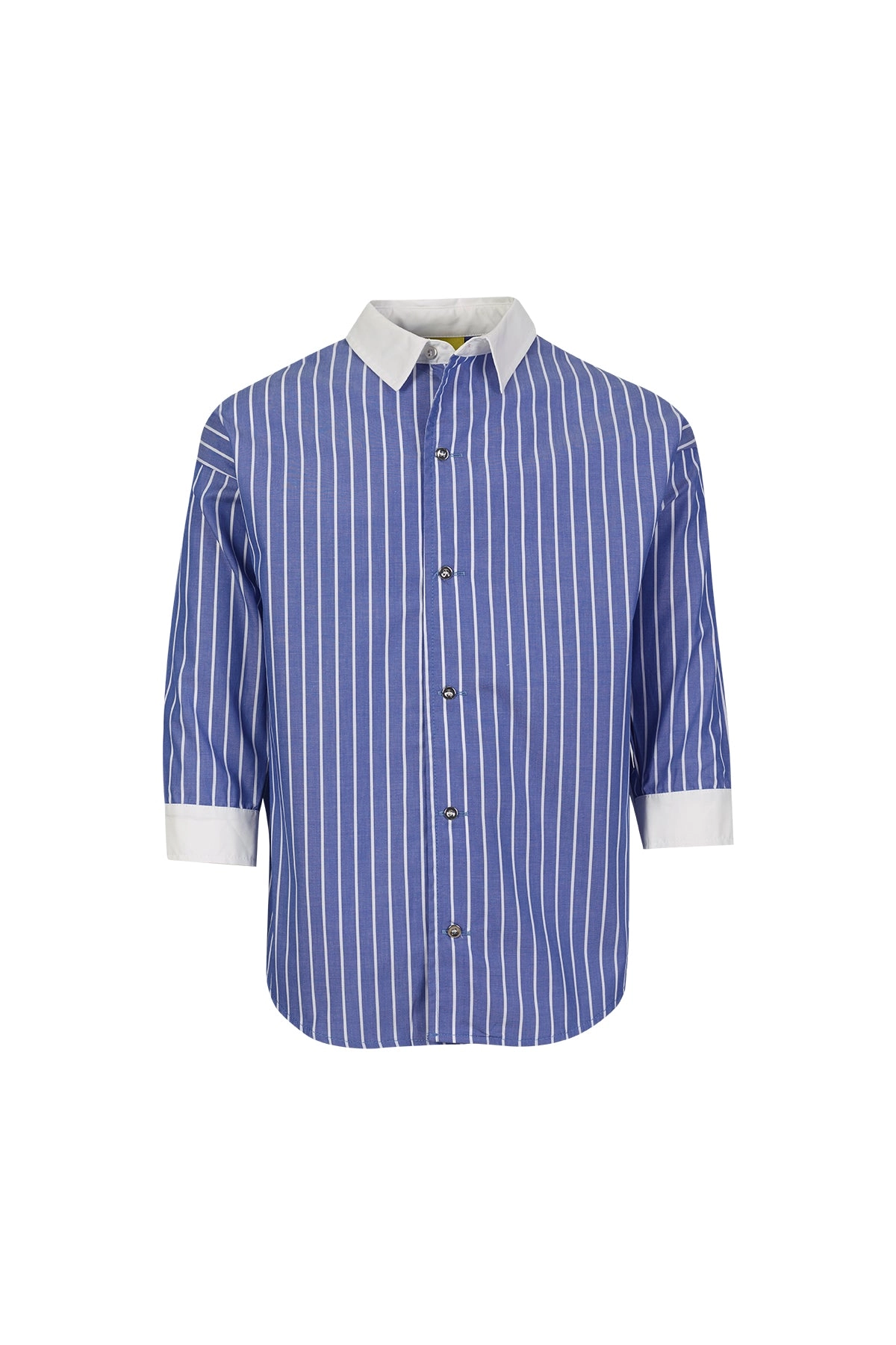 BLUE STRIPES SHIRT DRESS