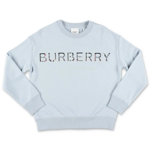 Burberry Kids Logo Embroidered Long-Sleeved Sweatshirt