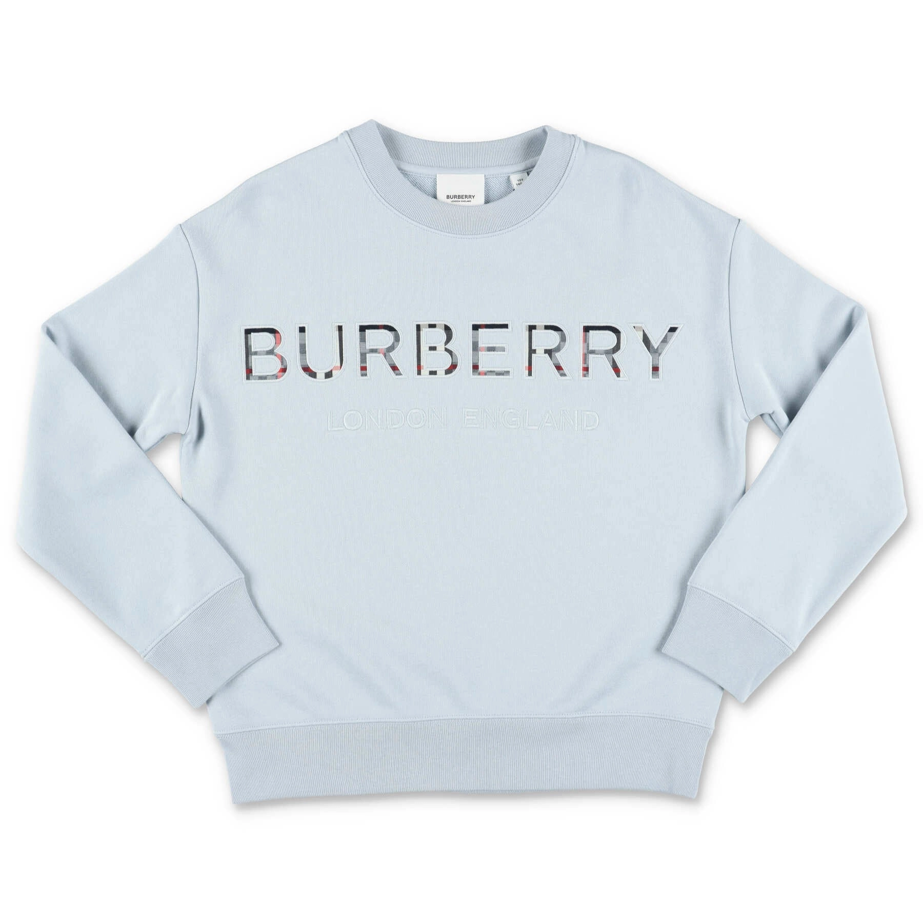 Burberry Kids Logo Embroidered Long-Sleeved Sweatshirt