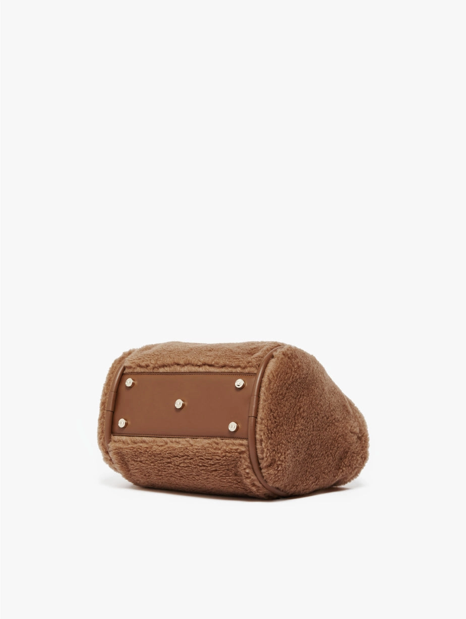 Camel Teddy Fabric Handbag