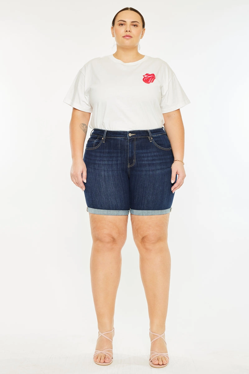 Chance Mid Rise Shorts (Plus Size)