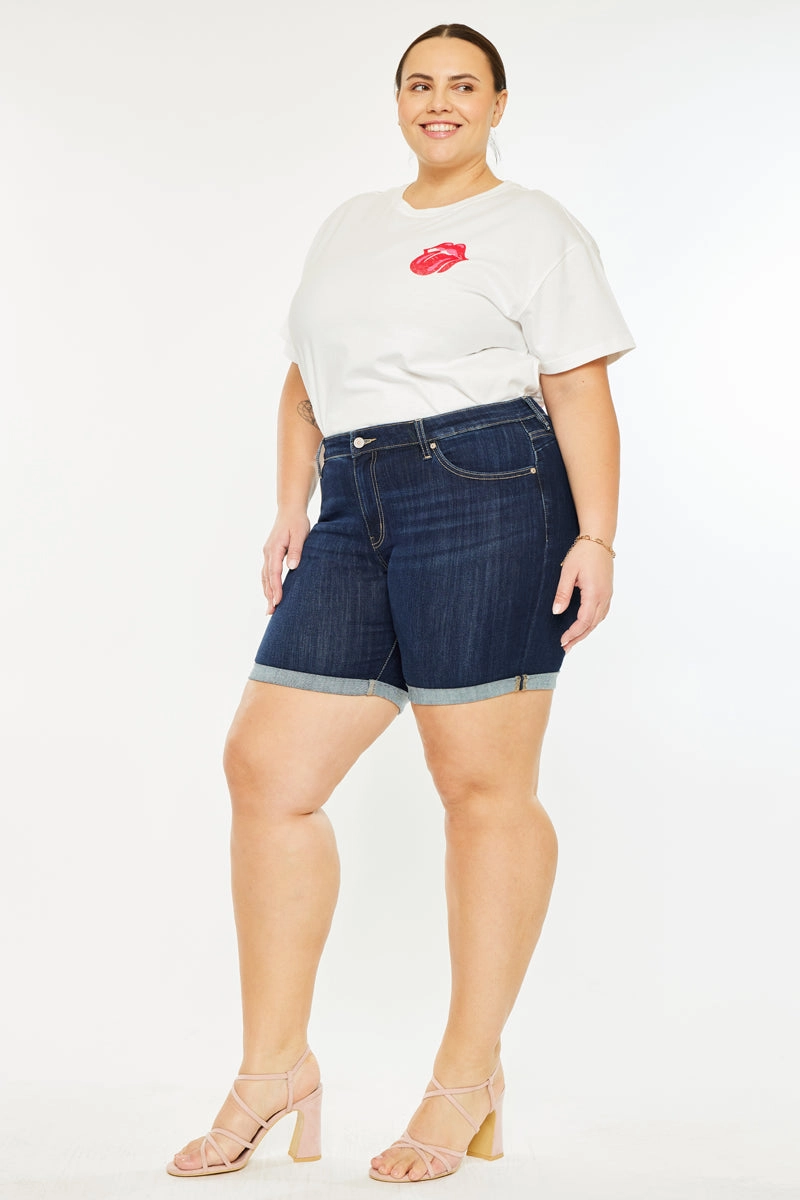 Chance Mid Rise Shorts (Plus Size)