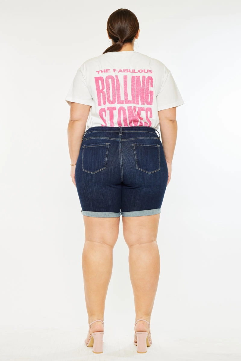 Chance Mid Rise Shorts (Plus Size)