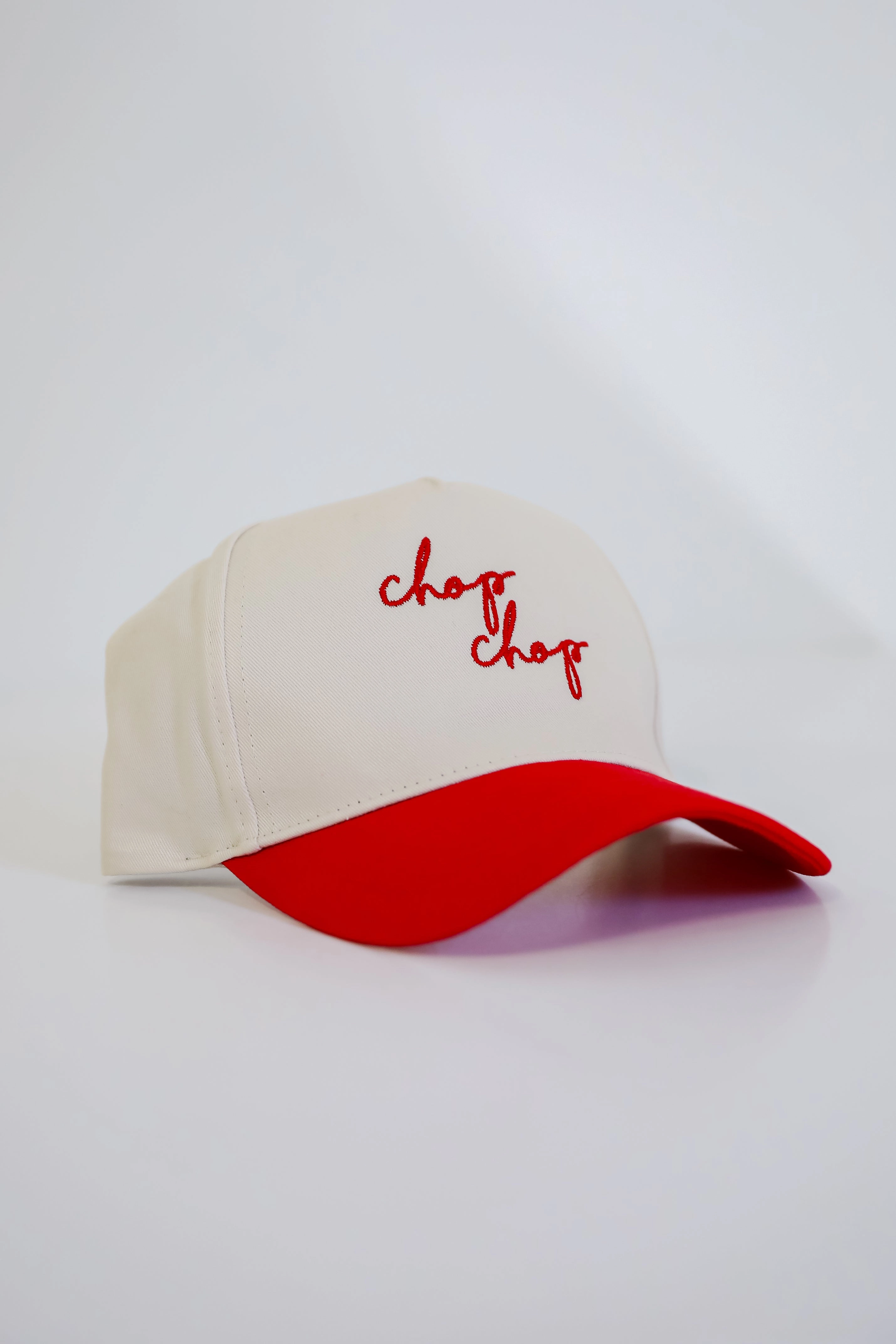 Chop Chop Script Embroidered Color Block Hat