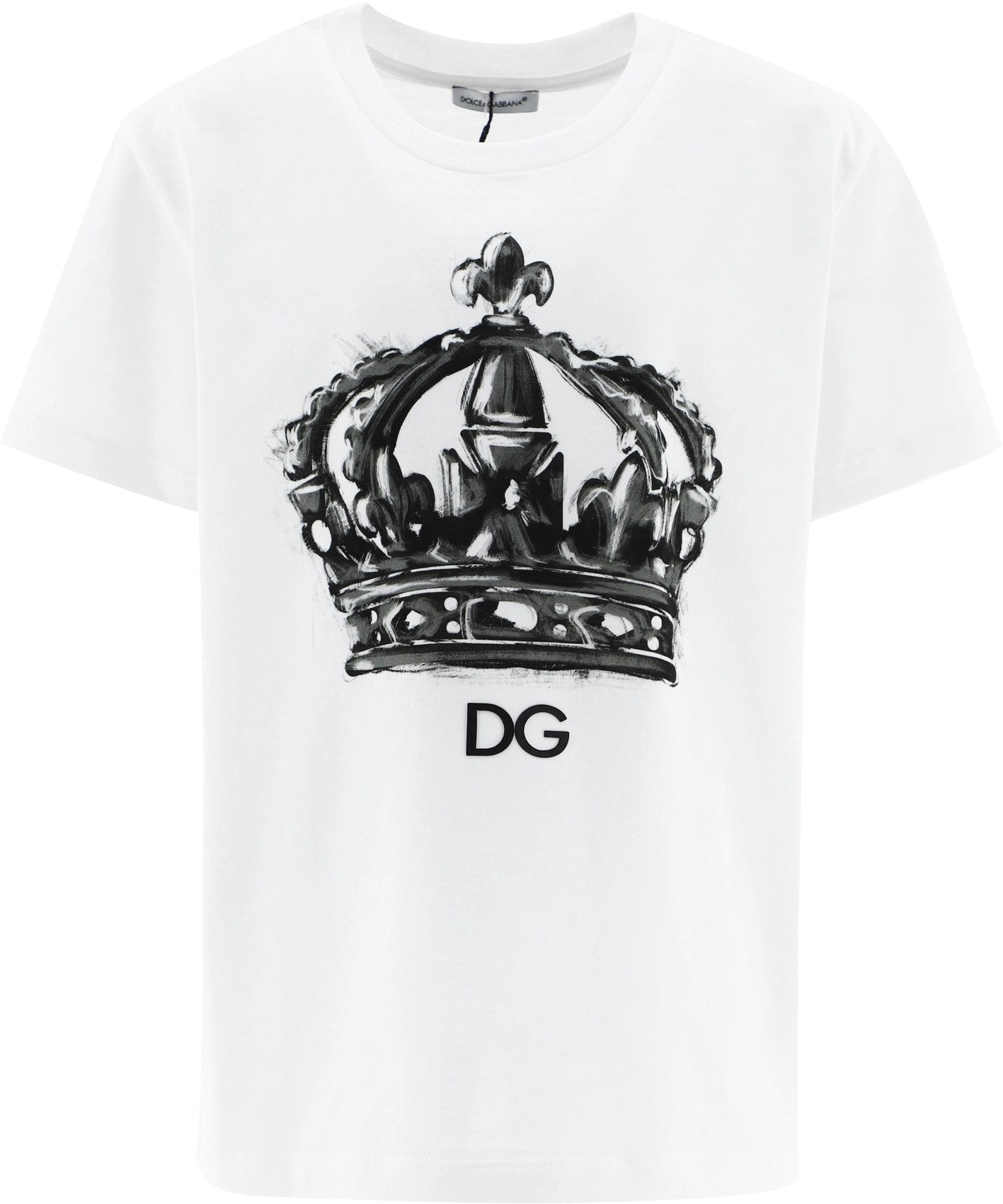 Dolce & Gabbana Kids Logo Crown Printed T-Shirt