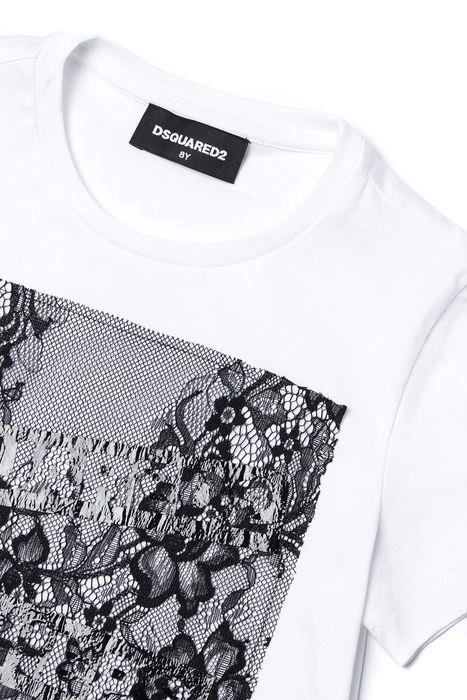 Dsquared2 Kids Lace-Detailed Crewneck T-Shirt