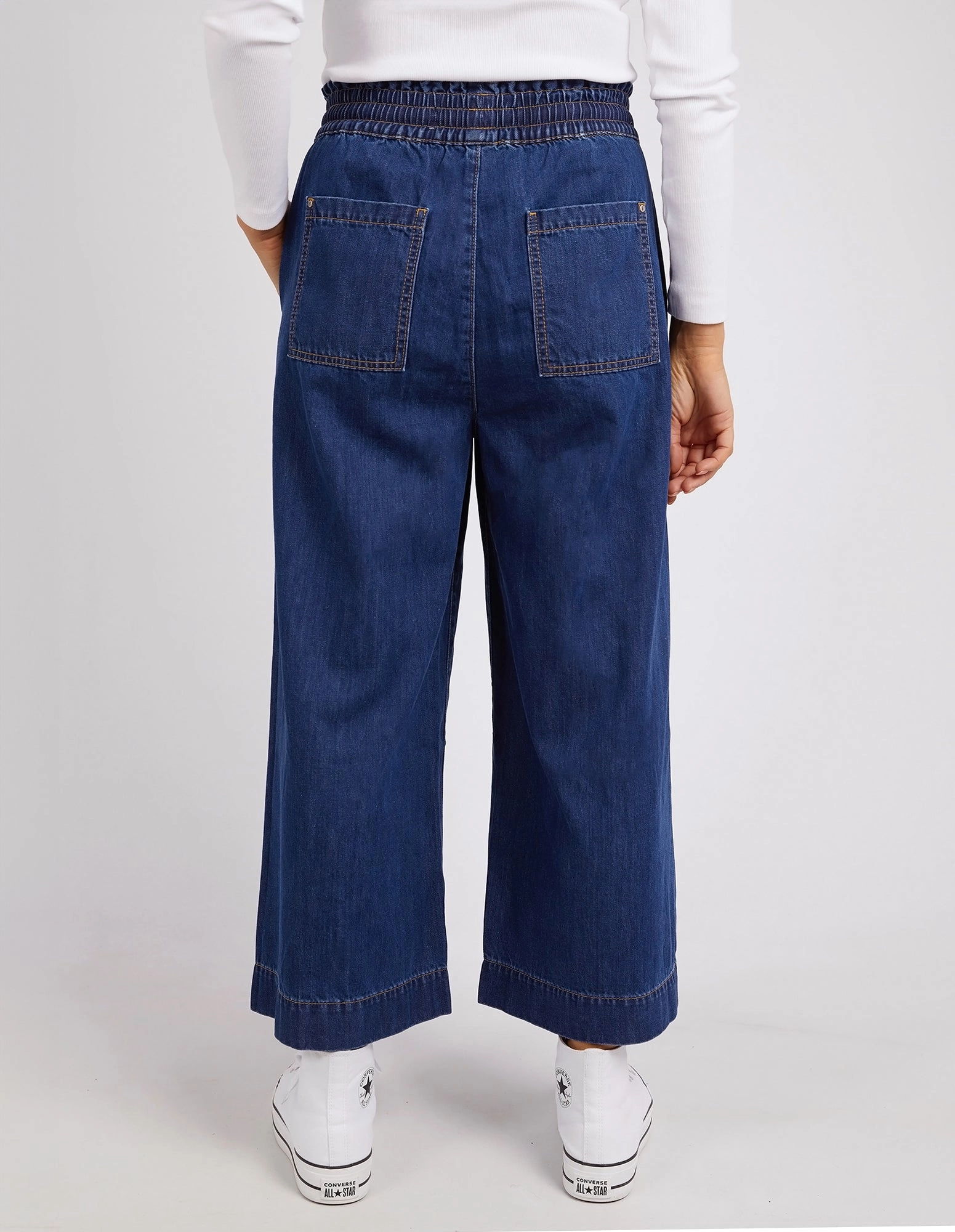 Elm Greta Wide Leg Pant Dark Blue