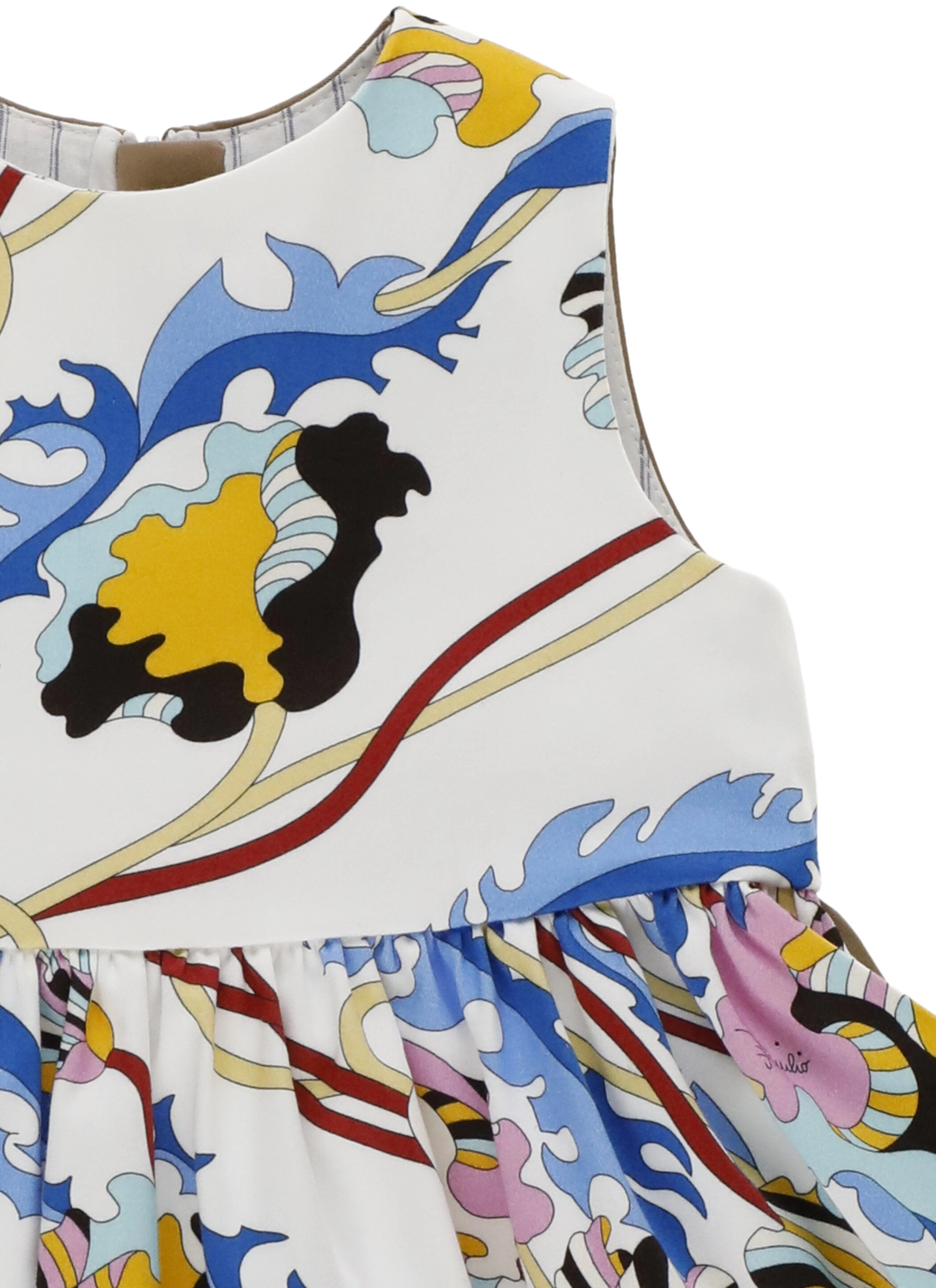 Emilio Pucci Junior Graphic Printed Crewneck Sleeveless Dress