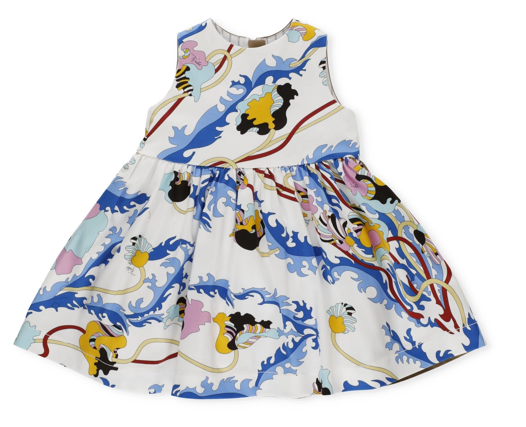 Emilio Pucci Junior Graphic Printed Crewneck Sleeveless Dress