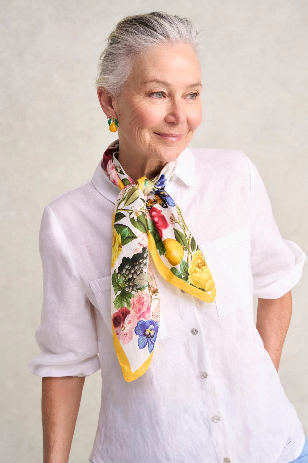 Fruit Silk Scarf - Multi