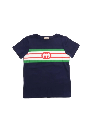 Gucci Kids Logo Printed Crewneck T-Shirt