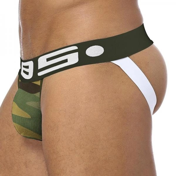 Jockstraps Men Sexy Underwear Men Camouflage Printed Cotton Thongs