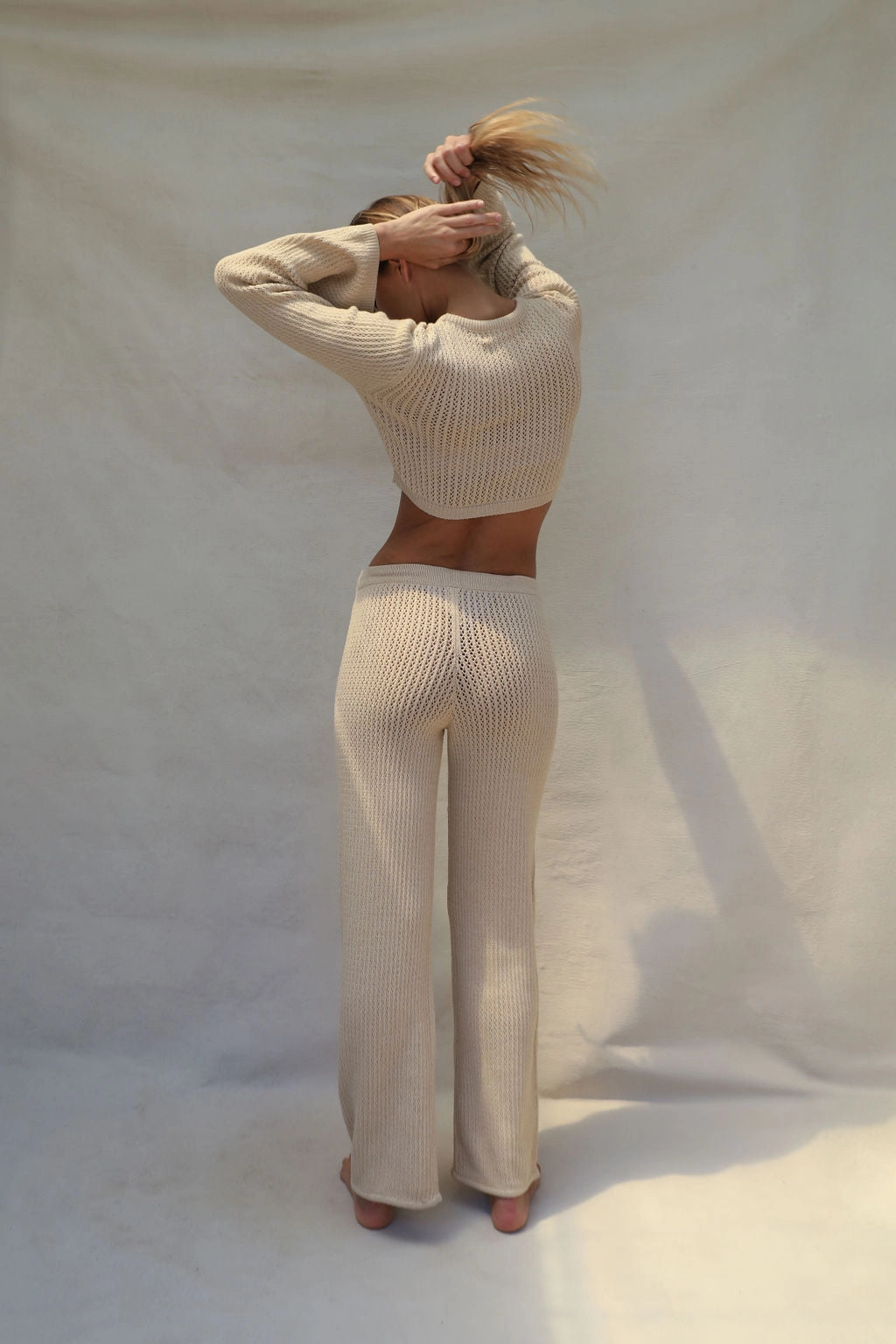 Jude Crochet Pant - Natural Crochet