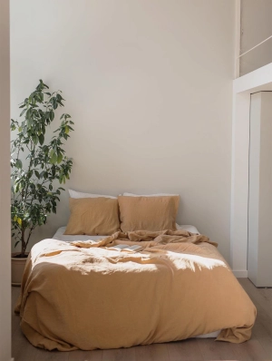 Linen Duvet Cover | Mustard