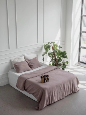 Linen Duvet Cover | Rosy Brown