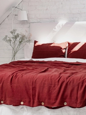 Linen Duvet Cover | Terracotta