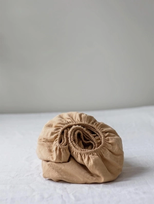 Linen Fitted Sheet | Mustard