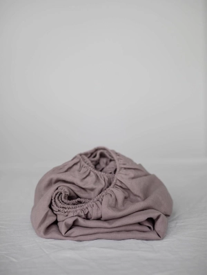 Linen Fitted Sheet | Rosy Brown