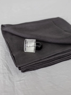 Linen Flat Sheet | Charcoal