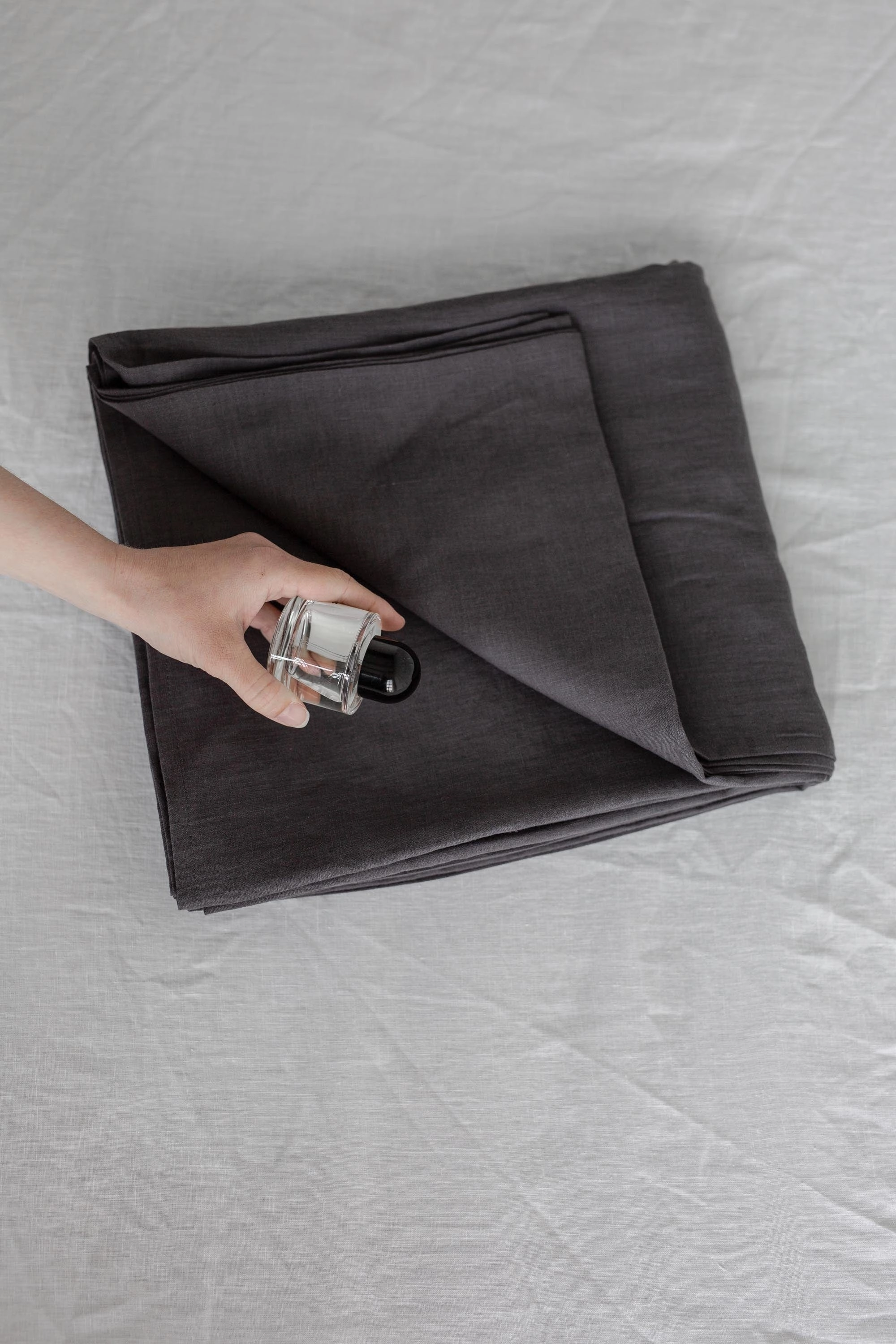 Linen Flat Sheet | Charcoal