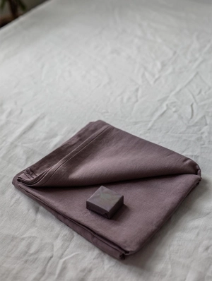 Linen Flat Sheet | Dusty Lavender