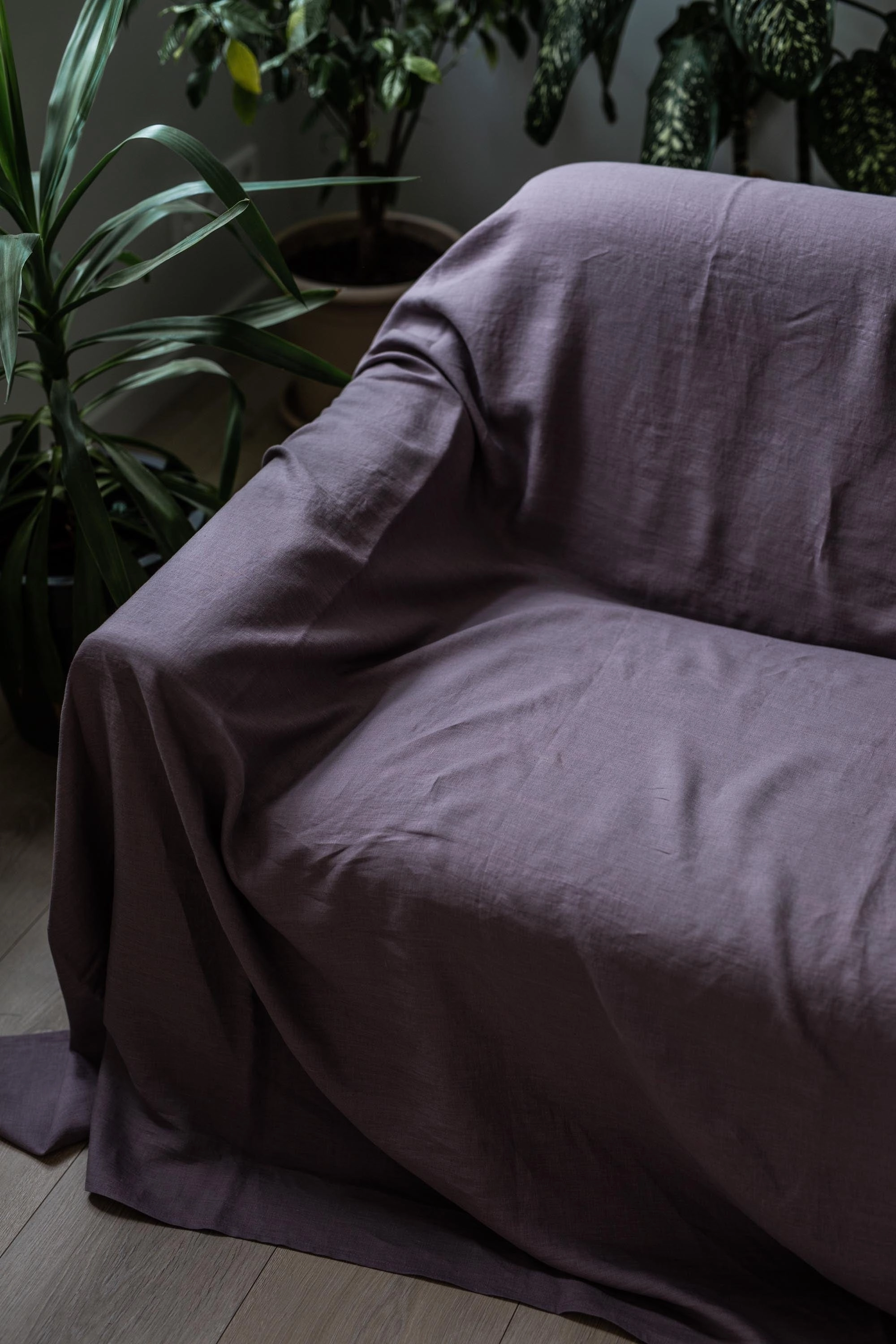 Linen Flat Sheet | Dusty Lavender
