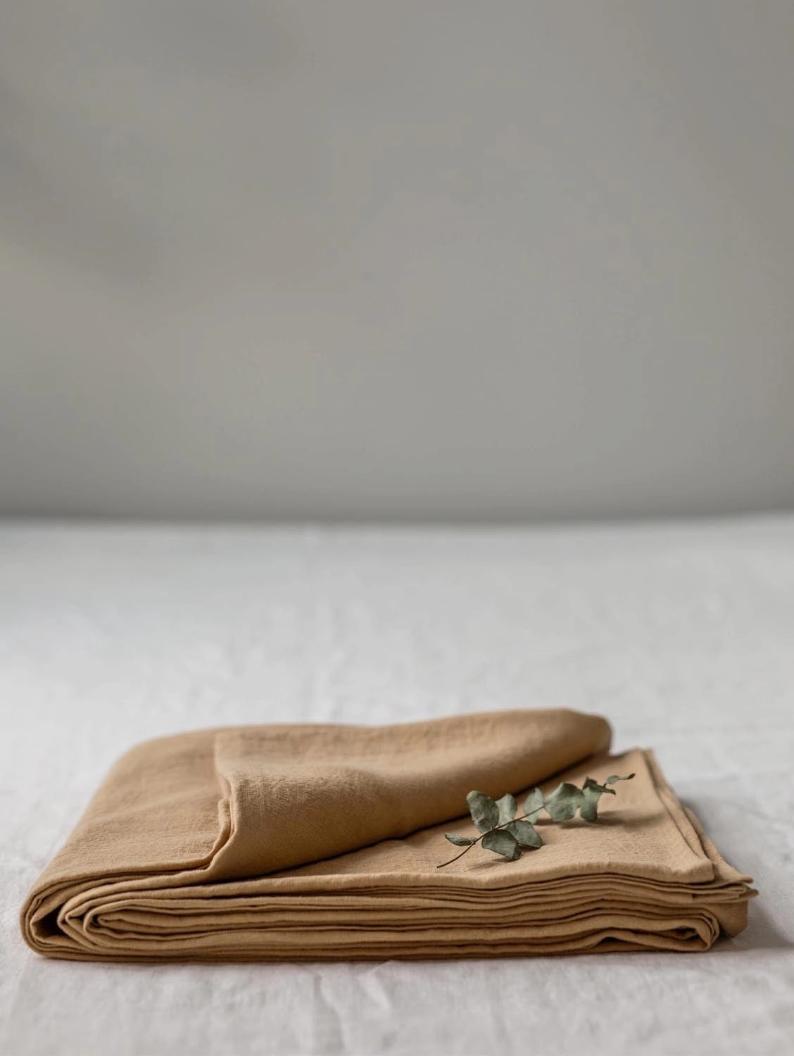 Linen Flat Sheet | Mustard