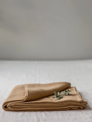 Linen Flat Sheet | Mustard
