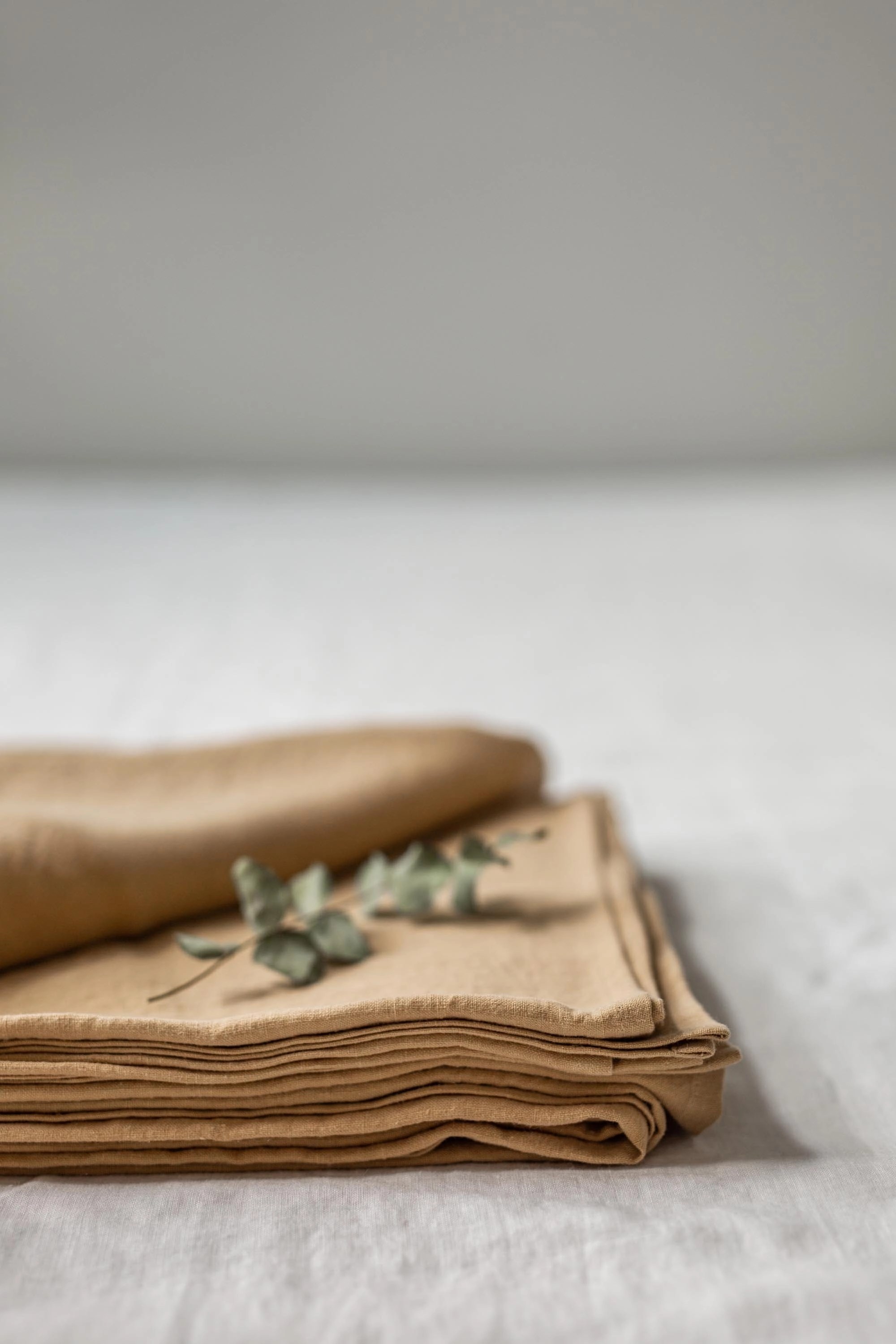 Linen Flat Sheet | Mustard