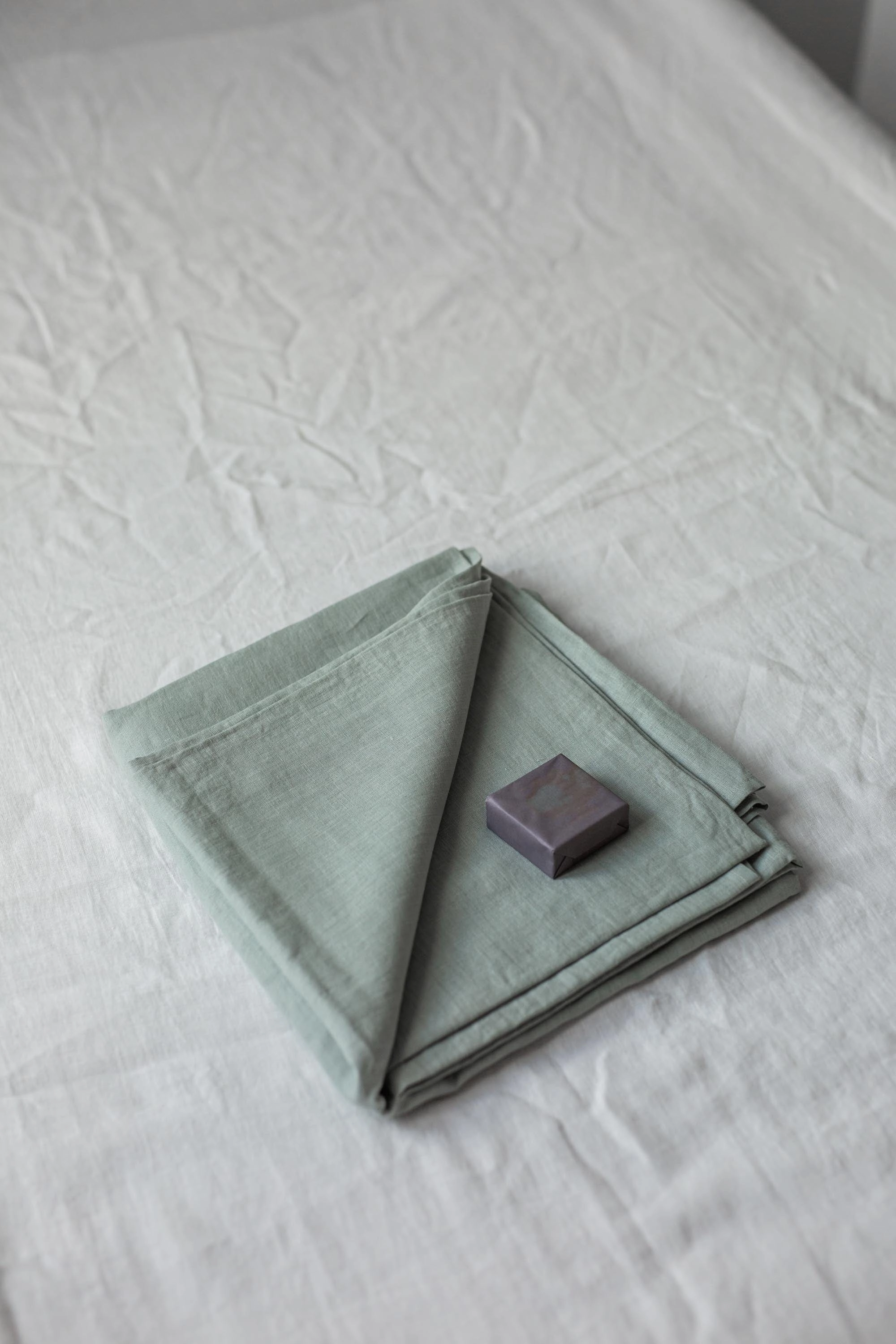 Linen Flat Sheet | Sage Green