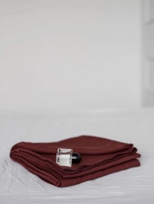 Linen Flat Sheet | Terracotta