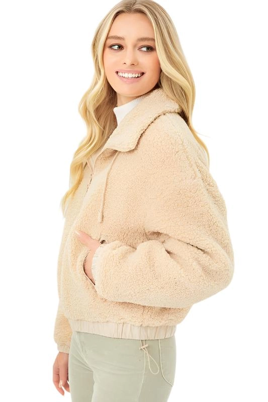 Love Tree Teddy Fleece Zip-Up Sweater Jacket 8077JY