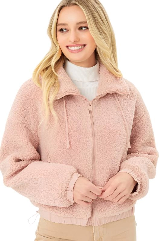 Love Tree Teddy Fleece Zip-Up Sweater Jacket 8077JY