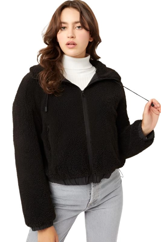 Love Tree Teddy Fleece Zip-Up Sweater Jacket 8077JY