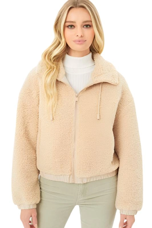 Love Tree Teddy Fleece Zip-Up Sweater Jacket 8077JY