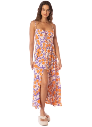 Maaji Western Orange Flower Sia Long Dress
