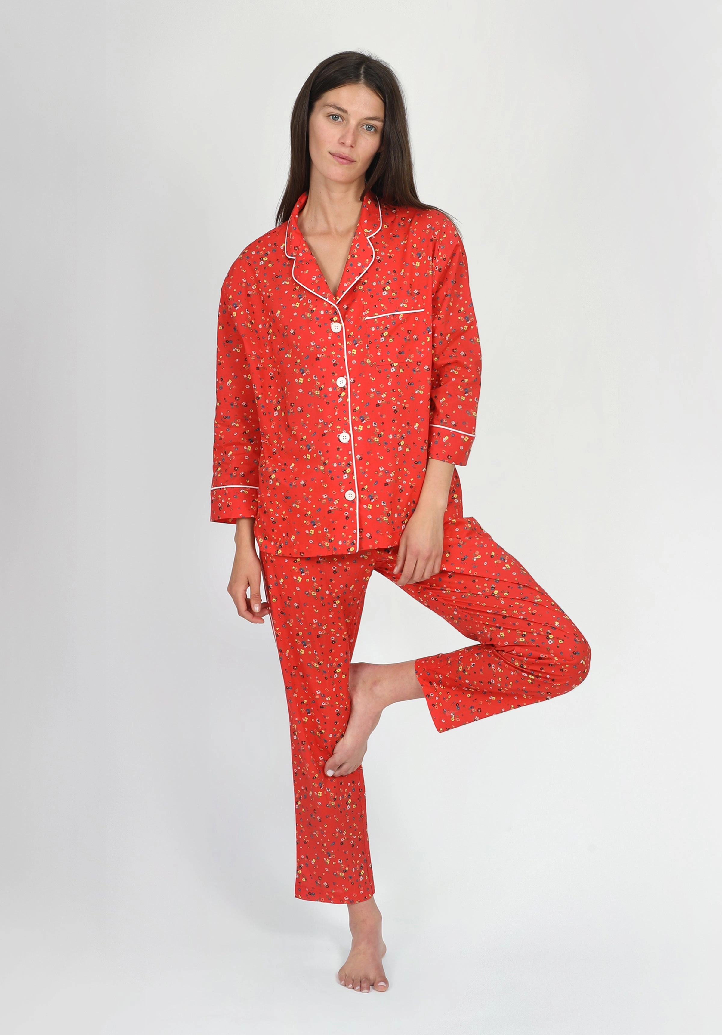 Marina Pajama Set in Liberty Staccato Red