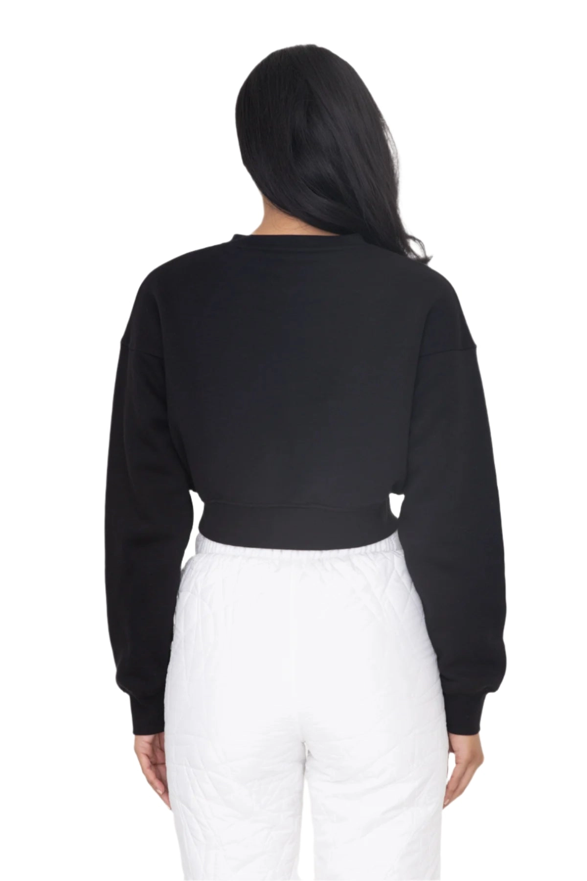 Mono B Cropped Fleece Sweatshirt KT-B0895
