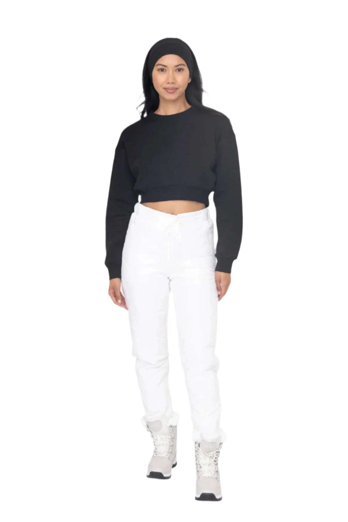 Mono B Cropped Fleece Sweatshirt KT-B0895