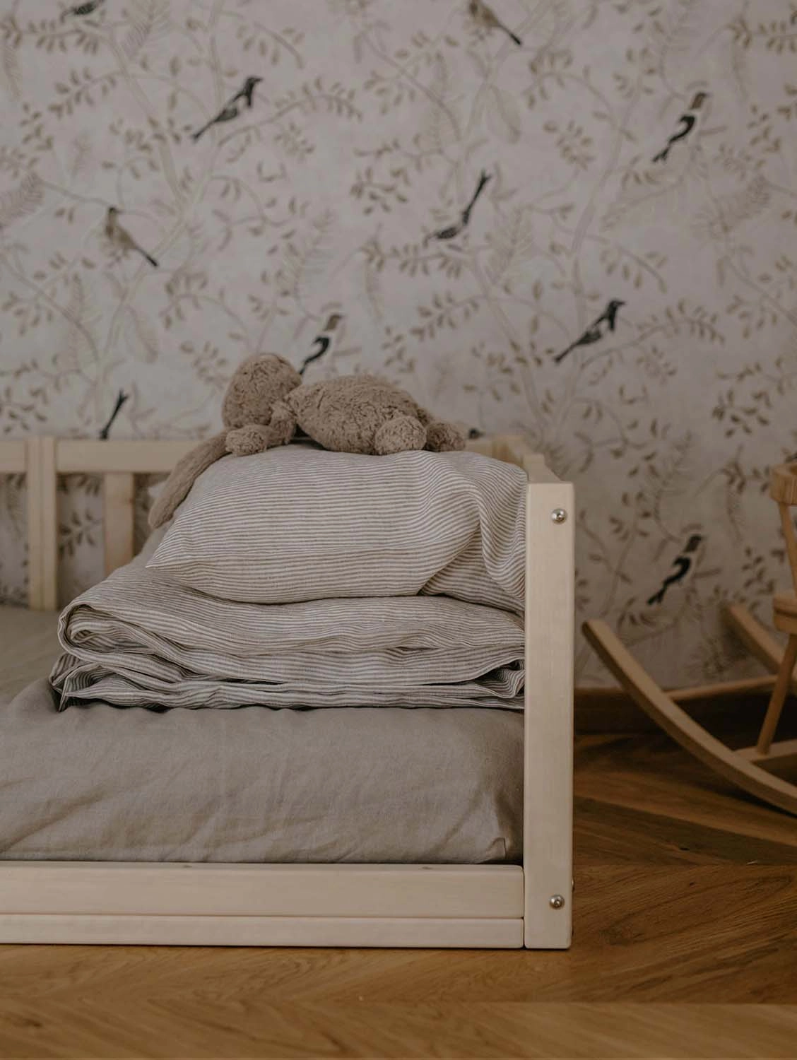 Natural Linen Baby Bedding Set | Multiple Colours