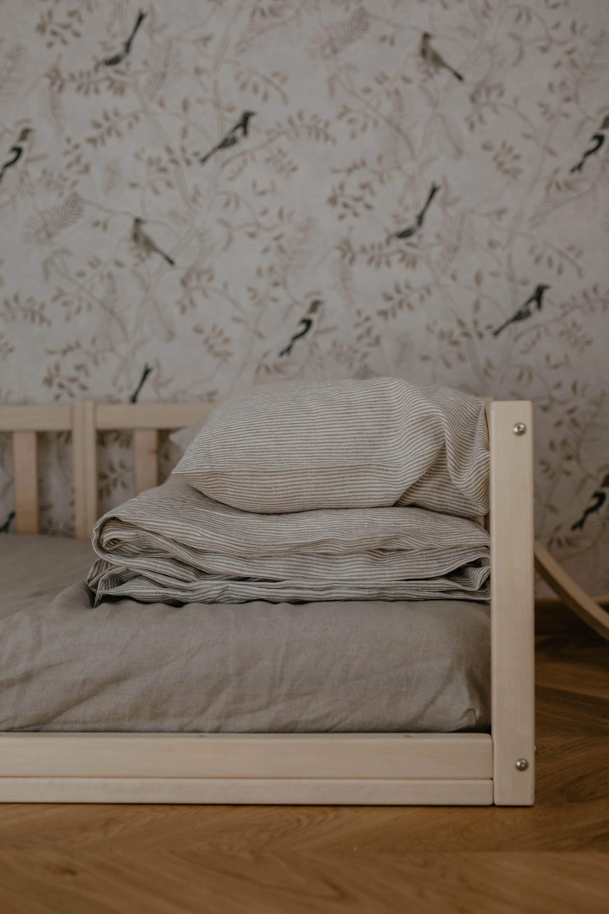 Natural Linen Baby Bedding Set | Multiple Colours