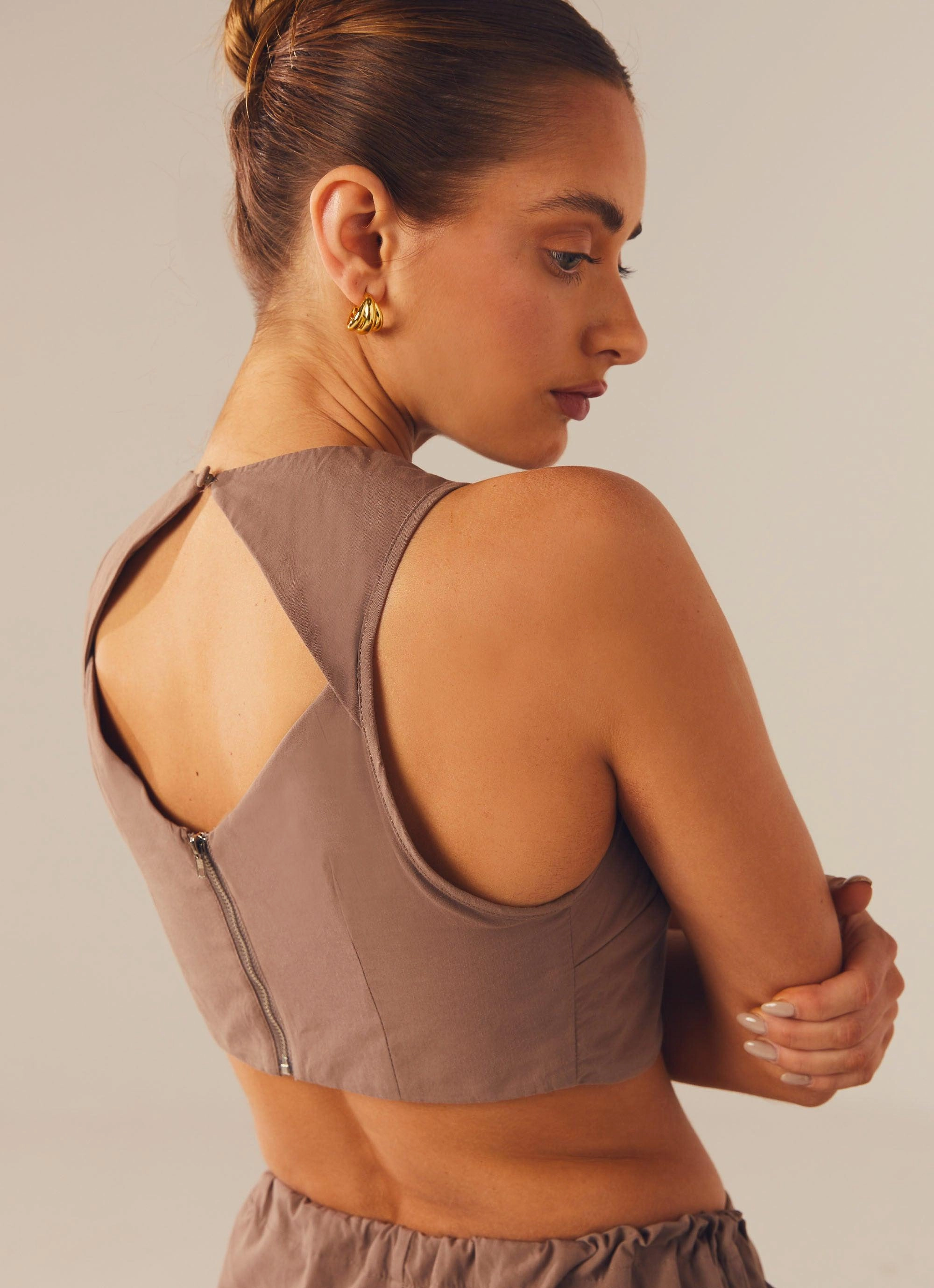 Next In Line Crop Top - Stonewood