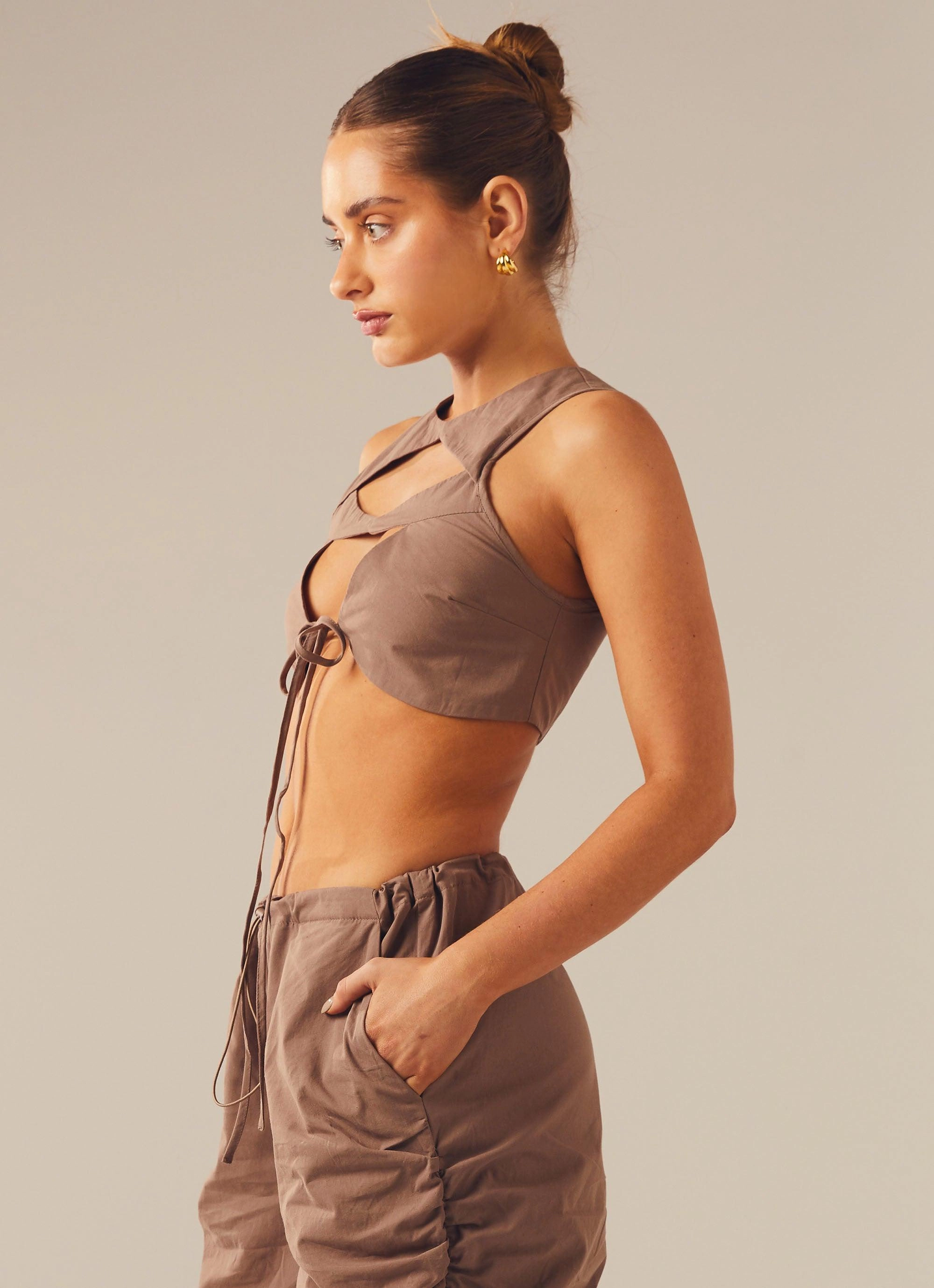 Next In Line Crop Top - Stonewood
