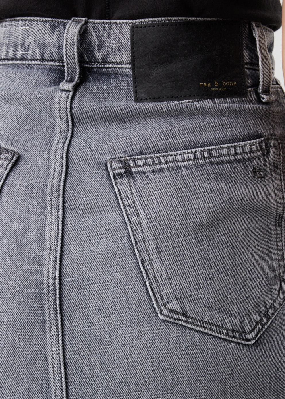 *NO STOCK* Broken In Denim High-Rise Skirt